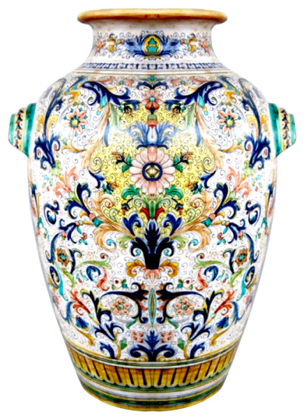 Große Bodenvase aus Deruta-Keramik – Italienische Majolika in Perfektion